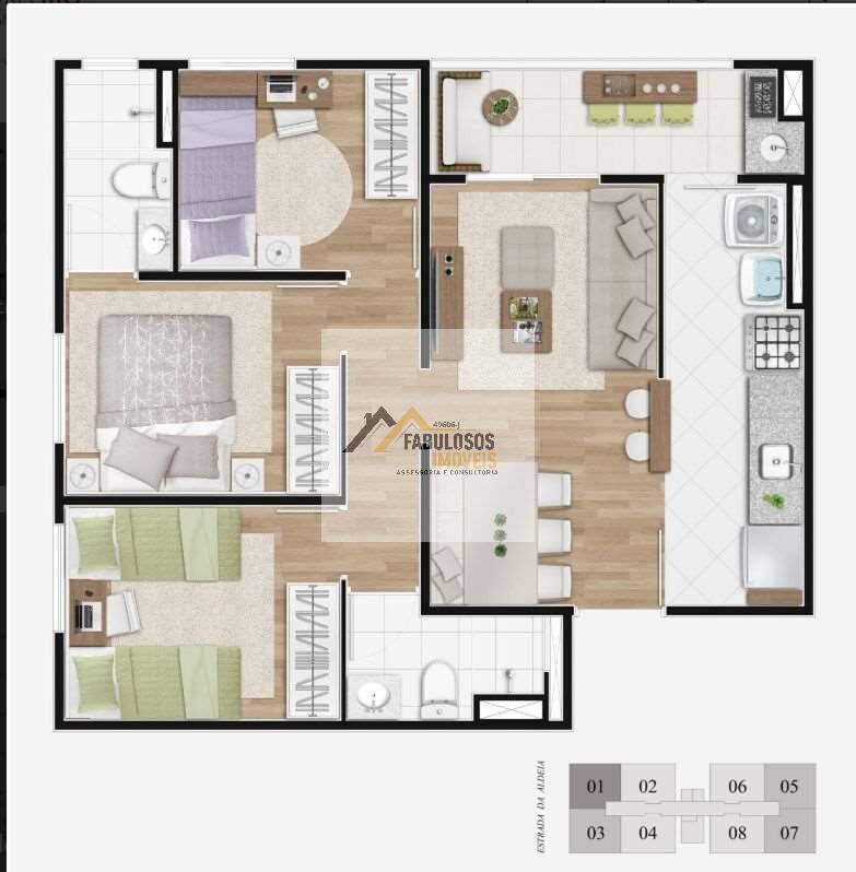 Apartamento, 3 quartos, 60964 m² - Foto 30