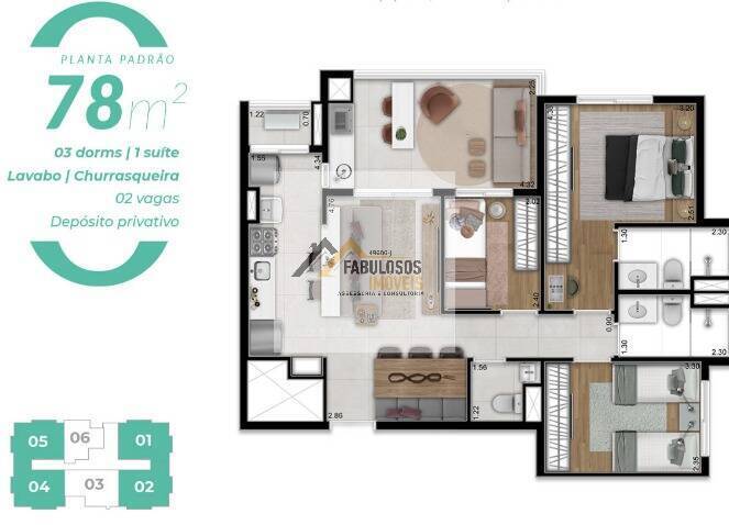 Apartamento, 1 quarto, 65 m² - Foto 33