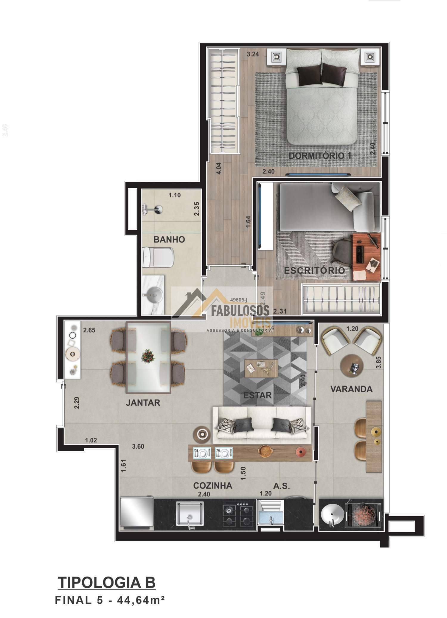 Apartamento, 2 quartos, 44 m² - Foto 49
