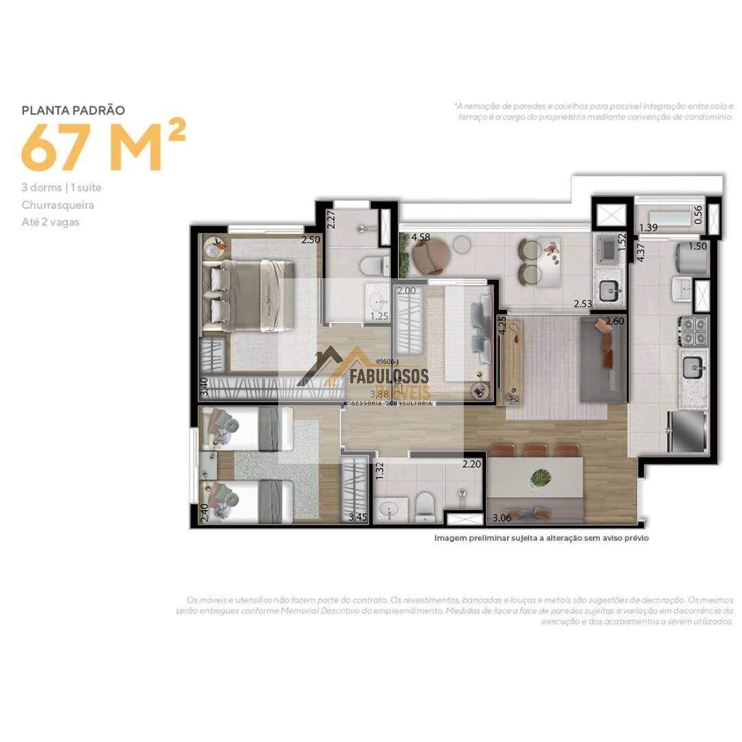 Apartamento, 2 quartos, 50 m² - Foto 5