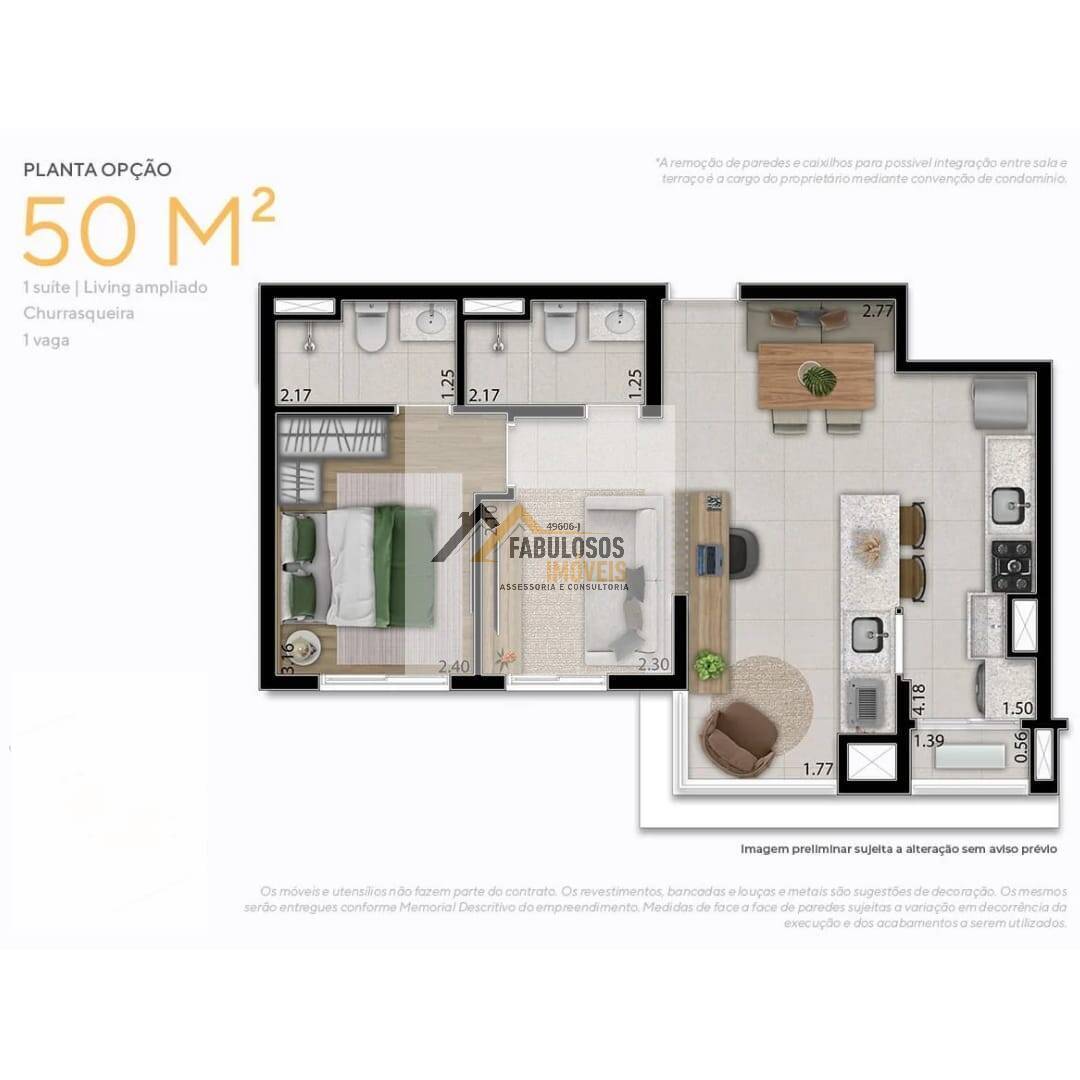 Apartamento, 2 quartos, 50 m² - Foto 4
