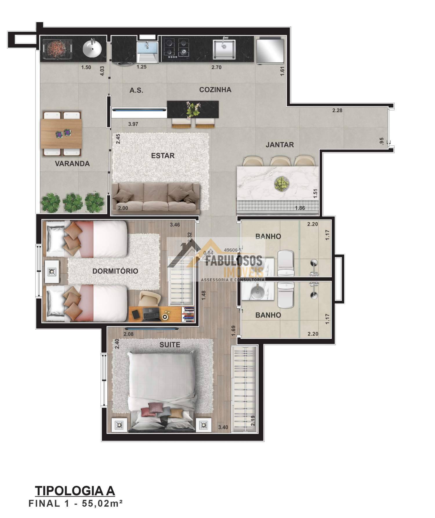 Apartamento, 2 quartos, 44 m² - Foto 48