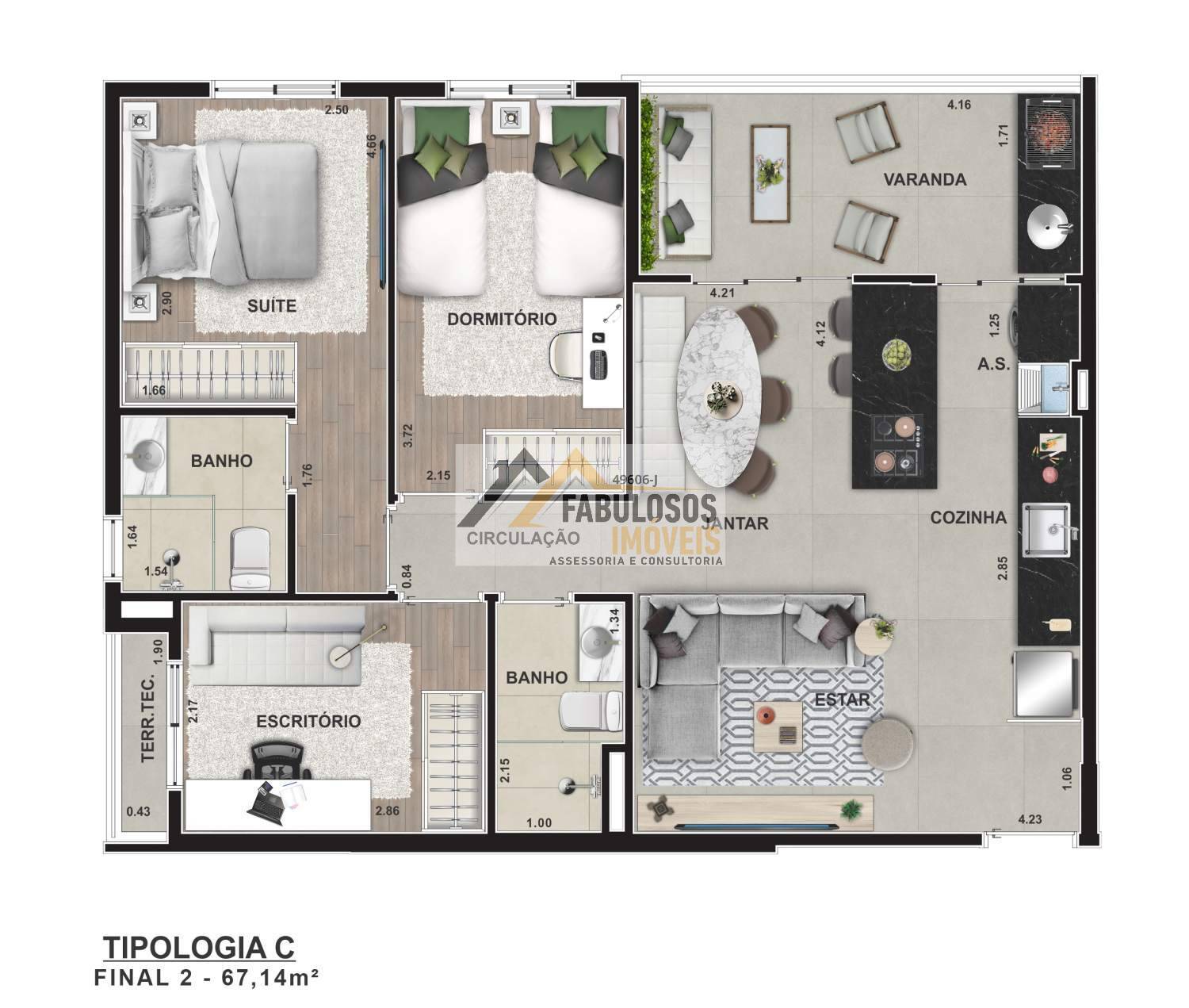 Apartamento, 2 quartos, 44 m² - Foto 52