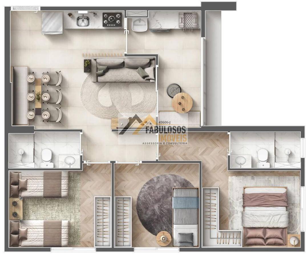 Apartamento, 3 quartos, 60 m² - Foto 40
