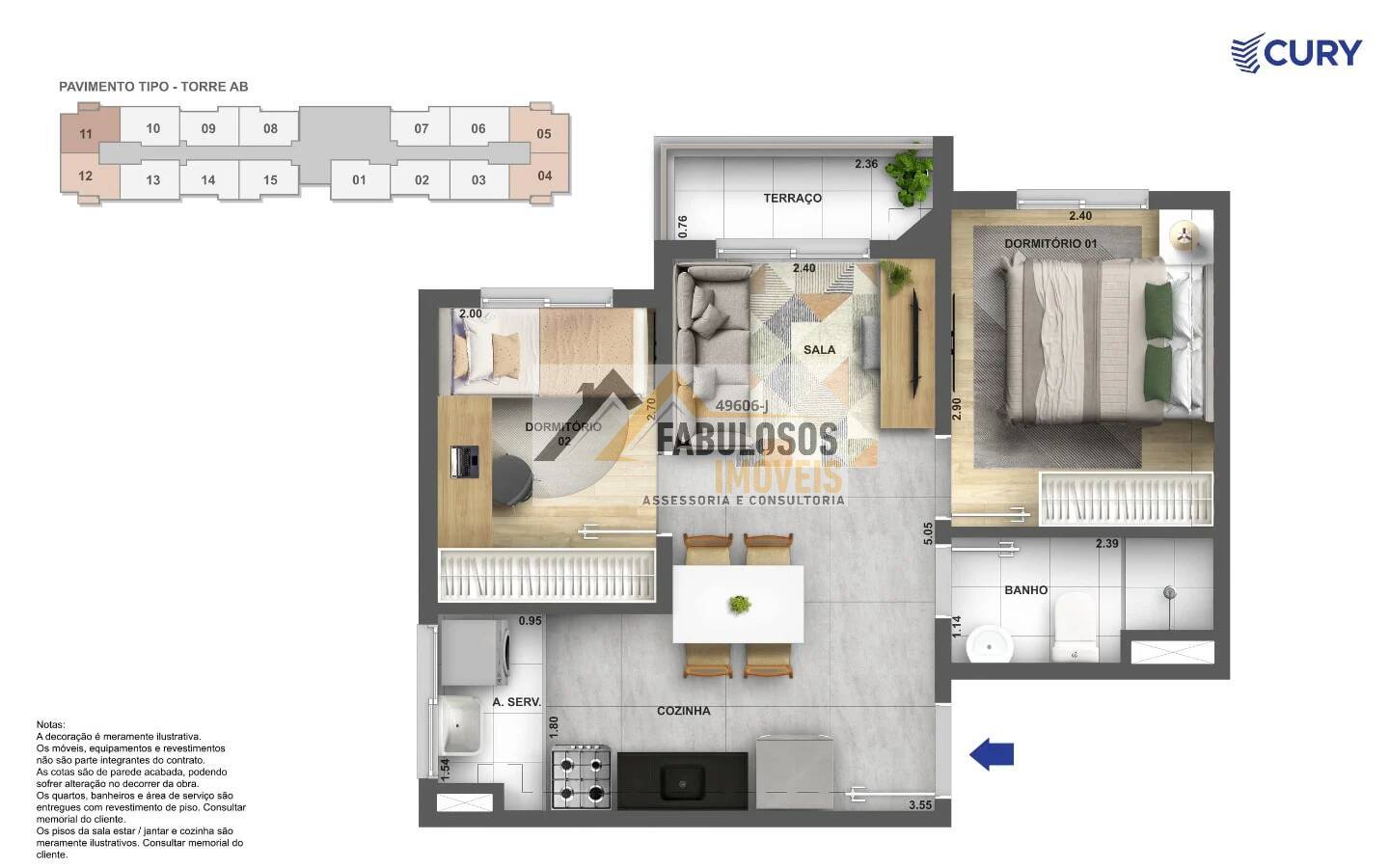 Apartamento, 2 quartos, 34 m² - Foto 12