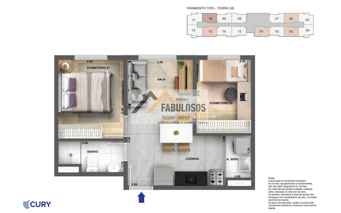Apartamento, 2 quartos, 34 m² - Foto 14