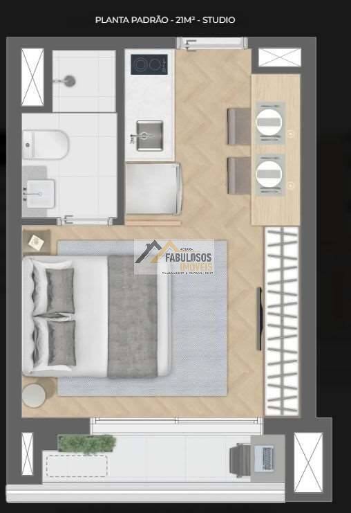 Apartamento, 21 m² - Foto 4
