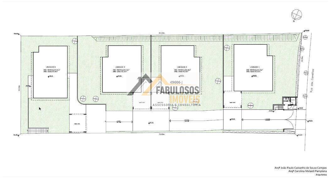  - FAZENDINHA - Área 2.635 m² c/ PROJETO APROVADO condomínio 4 casas!