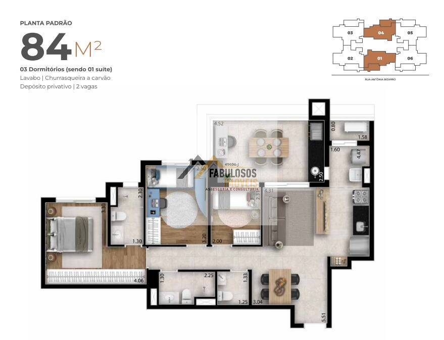 Apartamento à venda com 3 quartos, 84m² - Vila Osasco,Osasco